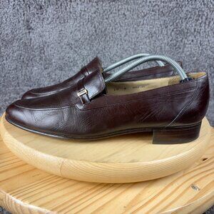 Bally Switzerland Bit Loafer Mens 10 Leather Brown Slip On Casual Dress Shoe